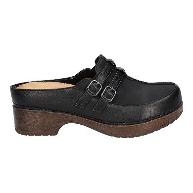 Easy Works by Easy Street Shirley Women's Leather Slip-Resistant Work Clogs