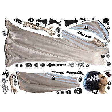 RoomMates Classic Monsters Giant Bride of Frankenstein Peel & Stick Wall Decals 44-piece Set
