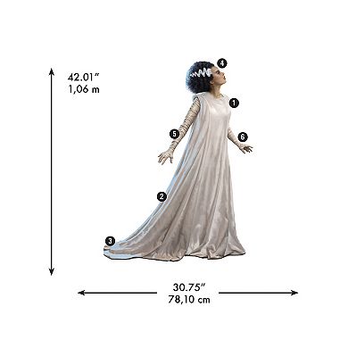 RoomMates Classic Monsters Giant Bride of Frankenstein Peel & Stick Wall Decals 44-piece Set