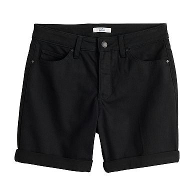 Women's Croft & Barrow® Functional Waist Denim Shorts