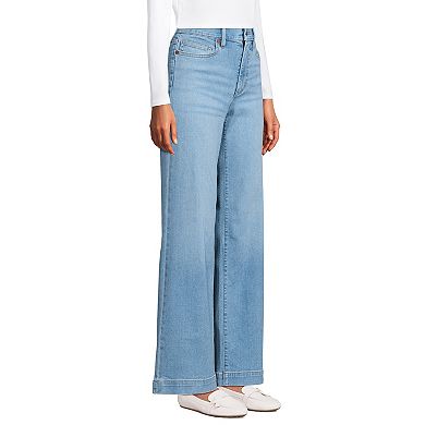 Petite Lands' End Recover High-Rise Wide-Leg Jeans
