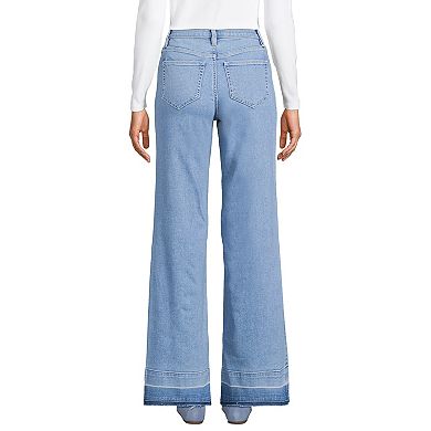 Petite Lands' End Recover High-Rise Wide-Leg Jeans