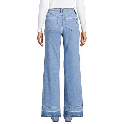 Lands end high rise straight leg jeans 2025