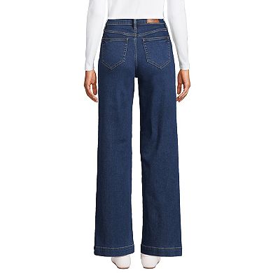 Petite Lands' End Recover High-Rise Wide-Leg Jeans