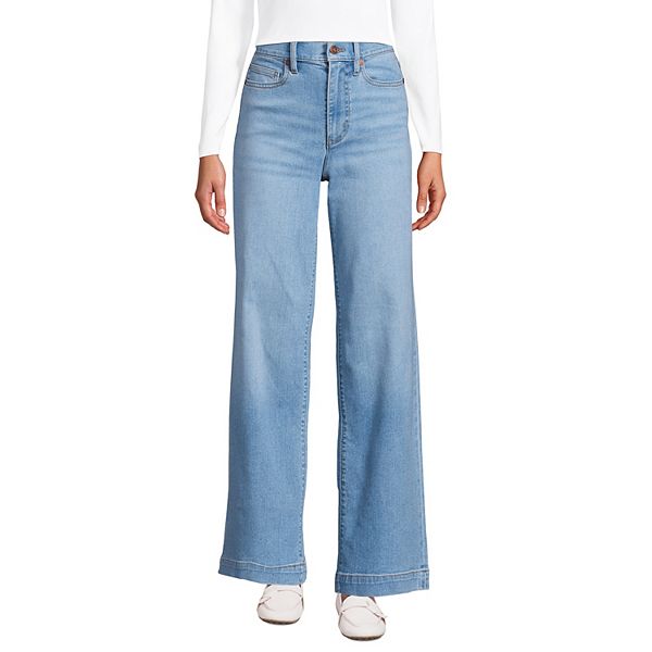 Petite Lands' End Recover High-Rise Wide-Leg Jeans