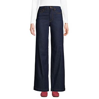Petite Lands' End Recover High-Rise Wide-Leg Jeans