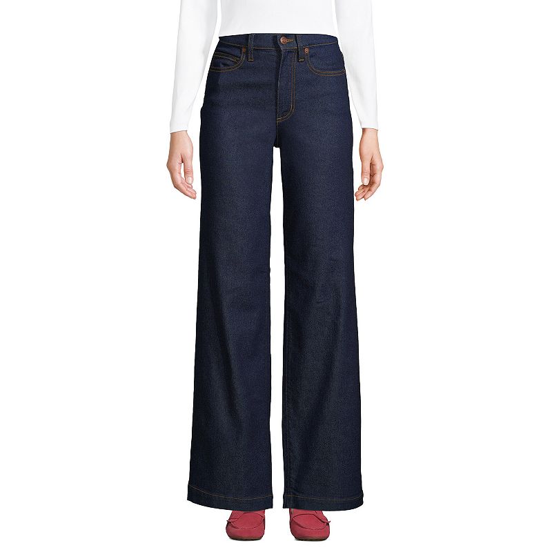 83393834 Petite Lands End Recover High-Rise Wide-Leg Jeans, sku 83393834