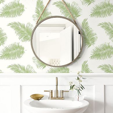 Lillian August Tossed Palm Peel and Stick Wallpaper