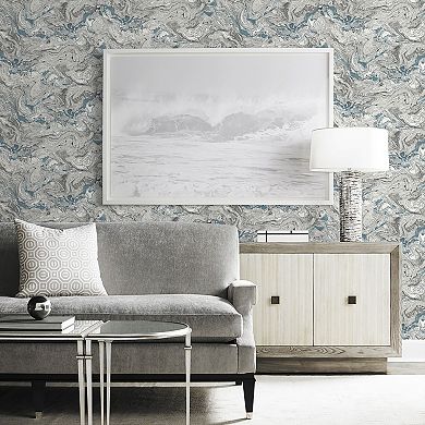 Lillian August Faux Marble Peel and Stick Wallpaper