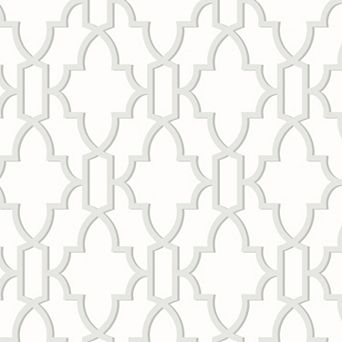 Lillian August Coastal Lattice Peel and Stick Wallpaper