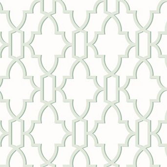 Lillian August Coastal Lattice Peel and Stick Wallpaper