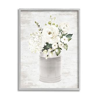 Stupell Home Decor Floral Bouquet Country Antique Milk Tin Wall Art