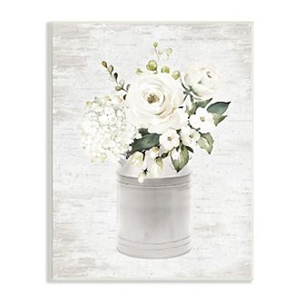 Stupell Home Decor Floral Bouquet Country Antique Milk Tin Wall Art
