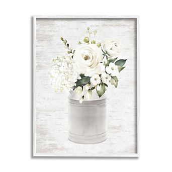 Stupell Home Decor Floral Bouquet Country Antique Milk Tin Wall Art
