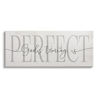Stupell Home Decor God's Timing is Perfect Farmhouse Wall Art