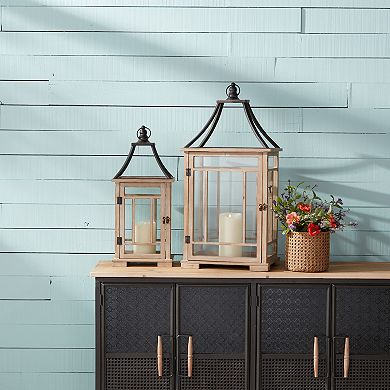 Melrose Open Top Lantern Floor Decor 2-piece Set