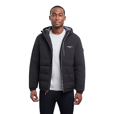 Men's London Fog Flex Stretch Hooded Puffer Coat