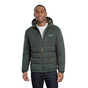 Men's London Fog Flex Stretch Hooded Puffer Coat