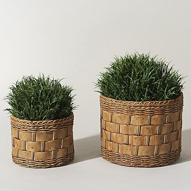 Melrose Basket Planter Table Decor 2-piece Set