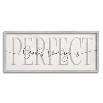 Stupell Home Decor God's Timing is Perfect Farmhouse Wall Art