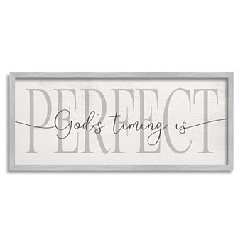 Stupell Home Decor God's Timing is Perfect Farmhouse Wall Art
