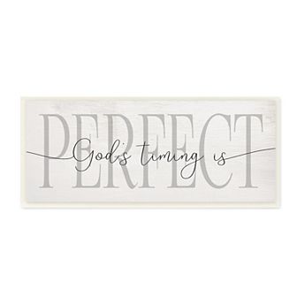 Stupell Home Decor God's Timing is Perfect Farmhouse Wall Art