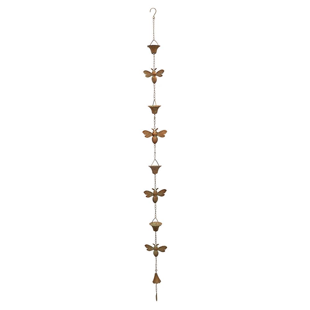 Melrose Bumble Bee Rain Chain Garden Decor