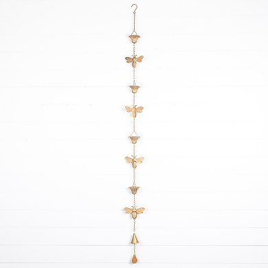 Melrose Bumble Bee Rain Chain Garden Decor