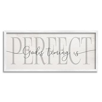 Stupell Home Decor God's Timing is Perfect Farmhouse Wall Art