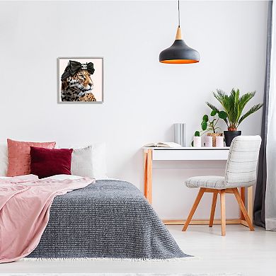 Stupell Home Decor Leopard Chic Animal Black Bow Glam Wall Art