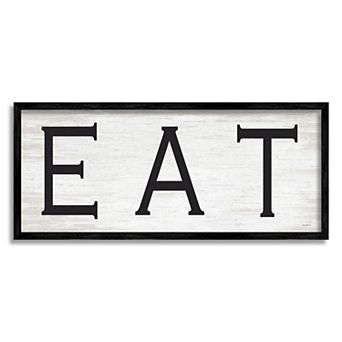 Stupell Home Decor EAT Farmhouse Kitchen Sign Wall Art