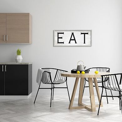 Stupell Home Decor EAT Farmhouse Kitchen Sign Wall Art