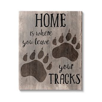 Stupell Home Decor Homes Where You Leave Tracks Bear Paw Canvas Wall Art