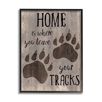 Stupell Home Decor Homes Where You Leave Tracks Bear Paw Wall Art