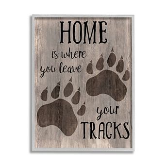 Stupell Home Decor Homes Where You Leave Tracks Bear Paw Wall Art