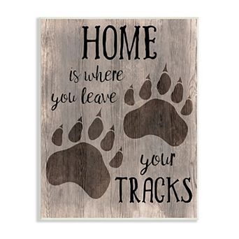 Stupell Home Decor Homes Where You Leave Tracks Bear Paw Wall Art