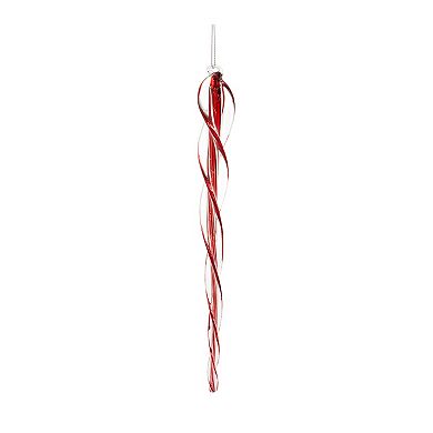 Melrose Icicle Drop Twist Christmas Ornament 6-piece Set