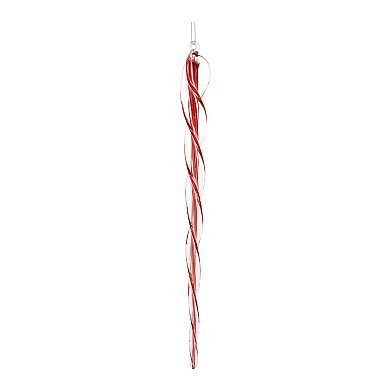 Melrose Icicle Drop Twist Christmas Ornament 6-piece Set