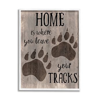 Stupell Home Decor Homes Where You Leave Tracks Bear Paw Wall Art