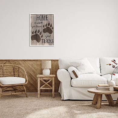 Stupell Home Decor Homes Where You Leave Tracks Bear Paw Wall Art