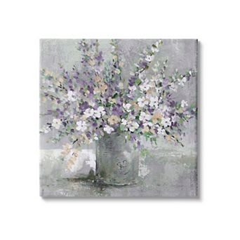 Stupell Home Decor Blossoming Aster Flower Bouquet Painting Canvas Wall Art