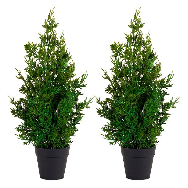 UPC 746427832199 product image for Melrose Potted Holiday Artificial Pine Tree Table Decor 2-piece Set, Multicolor | upcitemdb.com