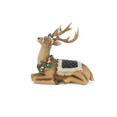 Melrose Holiday Deer Table Decor 2-piece Set