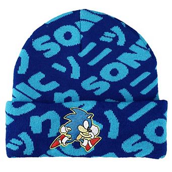 Sonic Flat Embroidery Knit Beanie