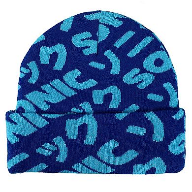 Sonic Flat Embroidery Knit Beanie