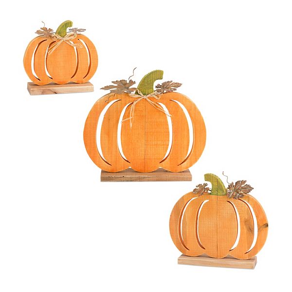 Melrose Fall Pumpkin Table Decor 3-piece Set