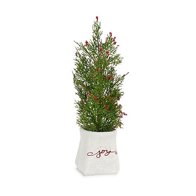 Melrose Pine Christmas Artificial Tree Floor Decor 2-piece Set