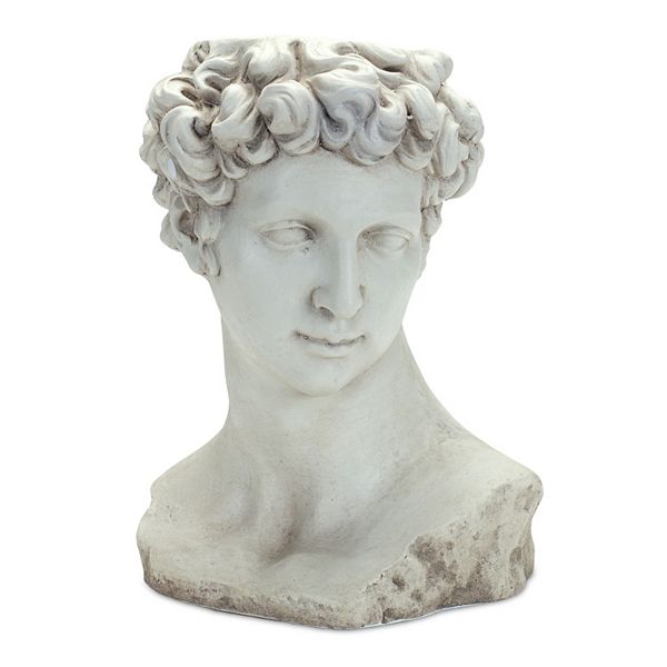 Melrose Faux Roman Bust Planter Floor Decor