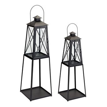 Melrose Tapered Lantern Table Decor 2 pc Set