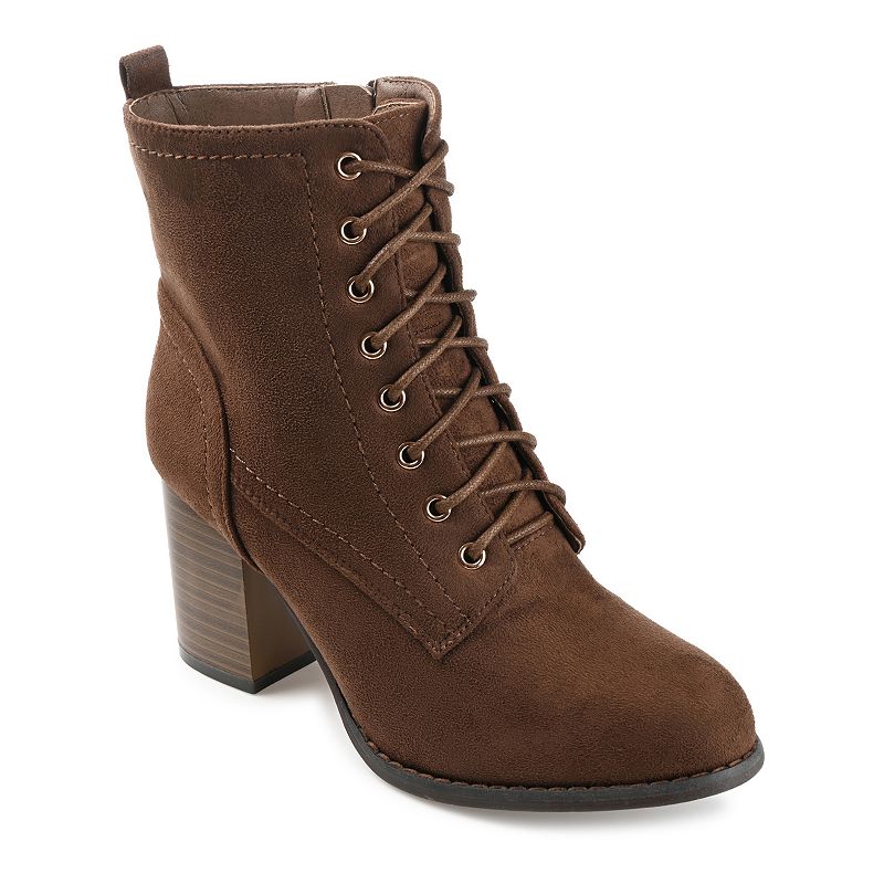 BAYLOR-BRNW Journee Collection Baylor Womens Combat Boots, Siz sku BAYLOR-BRNW